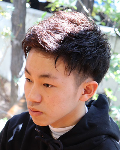 松本市予約不要のメンズヘアサロンsmall Bamboo ネイビー ツーブロック